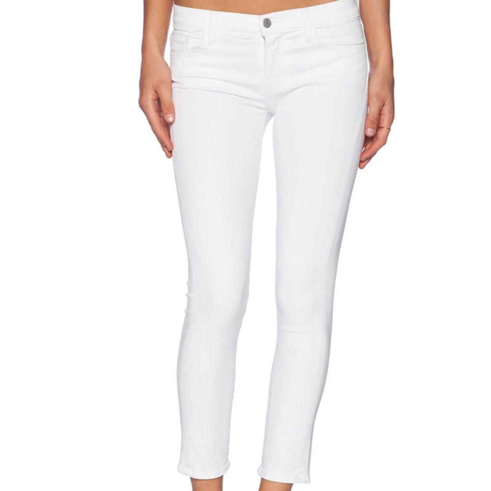 J Brand cigarette leg white jeans